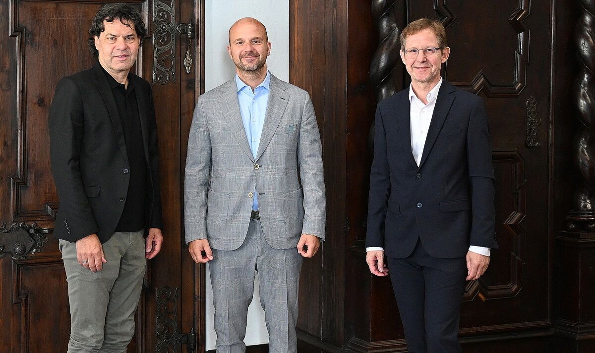 Christian Müller (links) und sein Vorgänger Johannes Schneeberger.Stadt FEldkirch