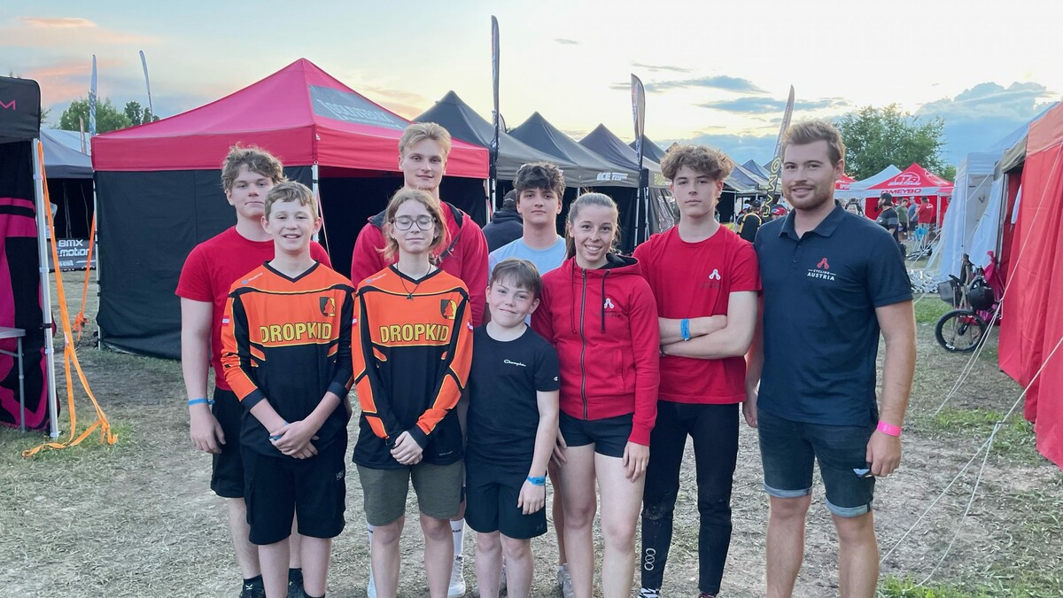 Das Bludenzer Team bei den Europameisterschaften in Verona.BMX-Club Bludenz