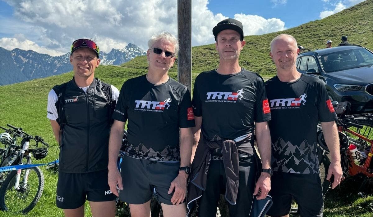 Das TRT Vorarlberg Team beim Älpelelauf. TRT Vorarlberg