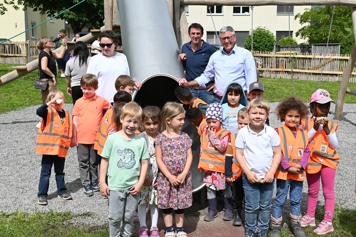 Den Kindern in der Monfortstadt stehen nun insgesamt 24 öffentliche Spielplätze im Stadtgebiet zur Verfügung.Stadt Feldkirch