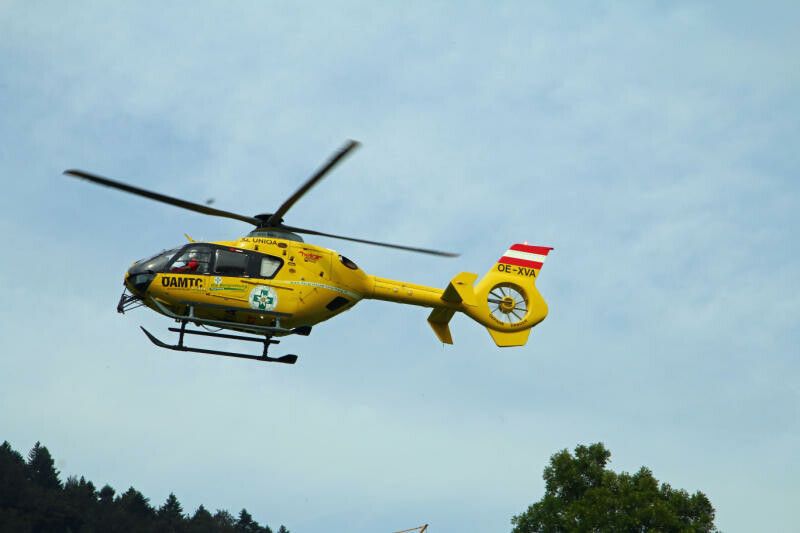 Der Wanderer wurde mit dem Hubschrauber C 8 geborgen.vol.at/Pletsch