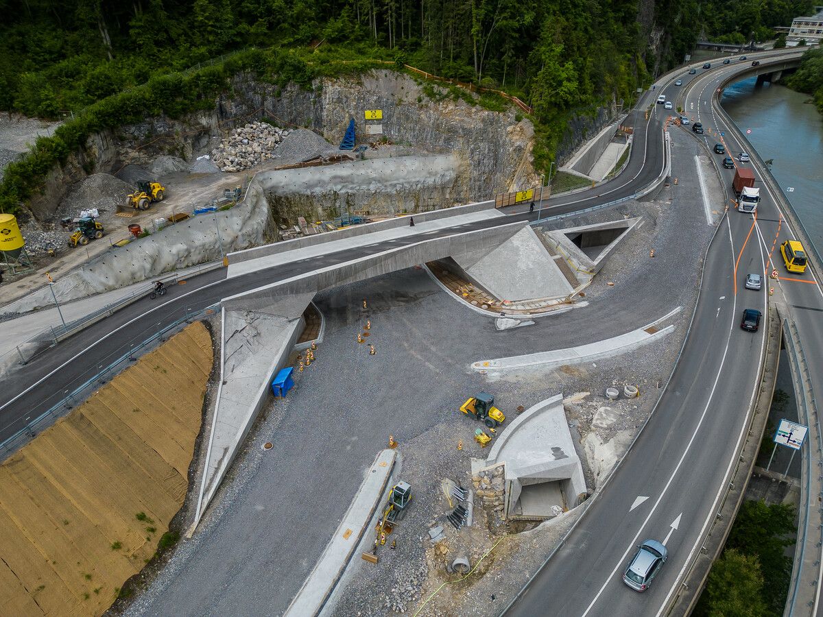 Die Bauarbeiten beim Stadttunnel Feldkirch werden nun wieder aufgenommen. Der Tunnel soll bis 2030 fertiggestellt sein. VN/Steurer