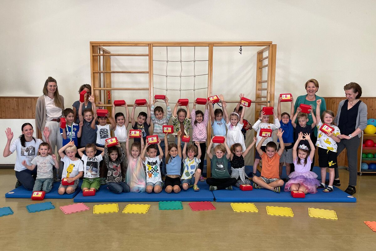 Die Dornbirner Kindergartenkinder bekamen jetzt ein Schulstartpaket geschenkt.Stadt Dornbirn