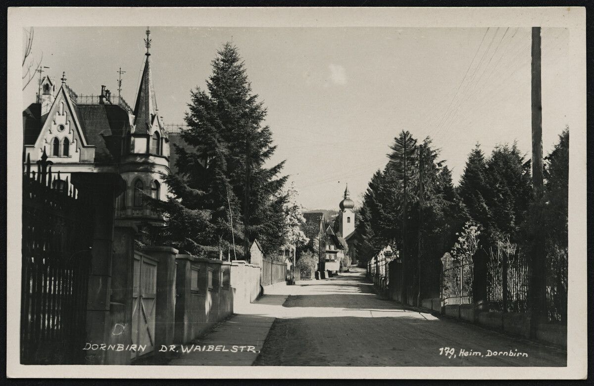 Die Dr.-Waibel-Straße Richtung Oberdorf.
