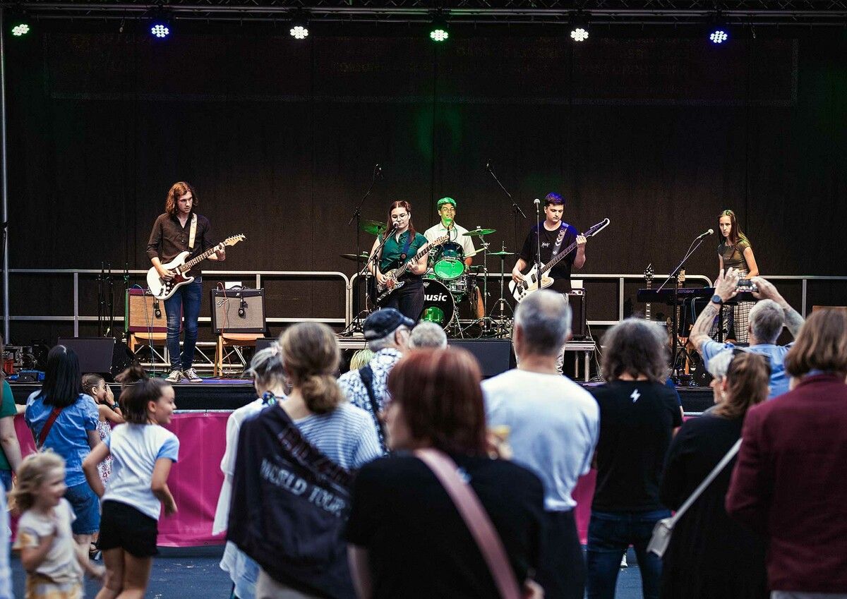 Die Rheintalische Musikschule läutet den musikalischen Sommer in Lustenau ein.Marktgemeinde Lustenau/Lukas Hämmerle