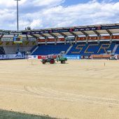 Neuer Rasen und überdachter Festplatz