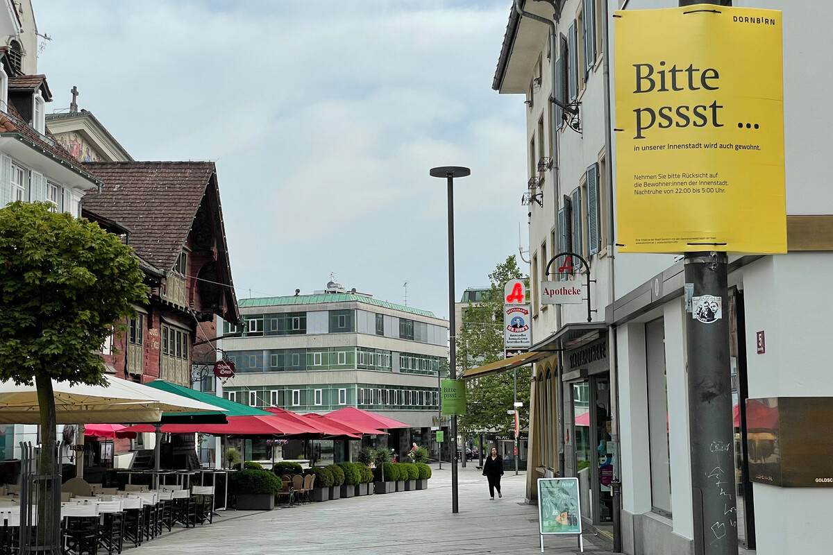 Die Stadt Dornbirn startet eine Kampagne gegen nächtlichen Lärm.stadt dornbirn