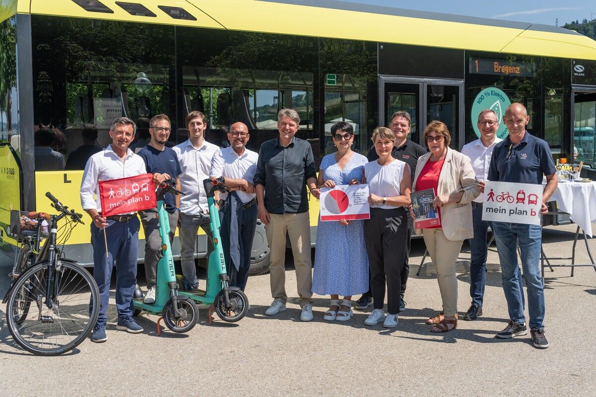 Die Verantwortlichen der sieben plan b-Gemeinden Bregenz, Hard, Kennelbach, Lauterach, Lustenau, Schwarzach und Wolfurt trafen sich am Freitag in Bregenz. Plan B