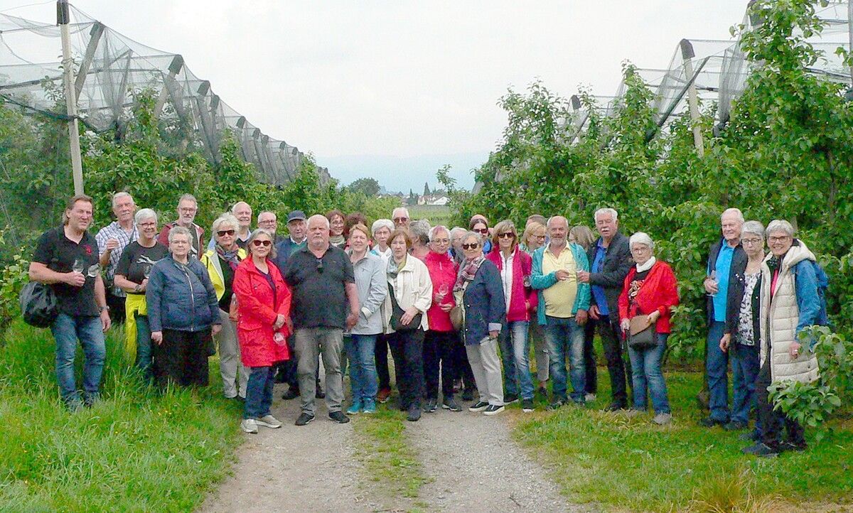 Die Wandergruppe von 50plus Bregenz im Weingut Marte.50plus Bregenz