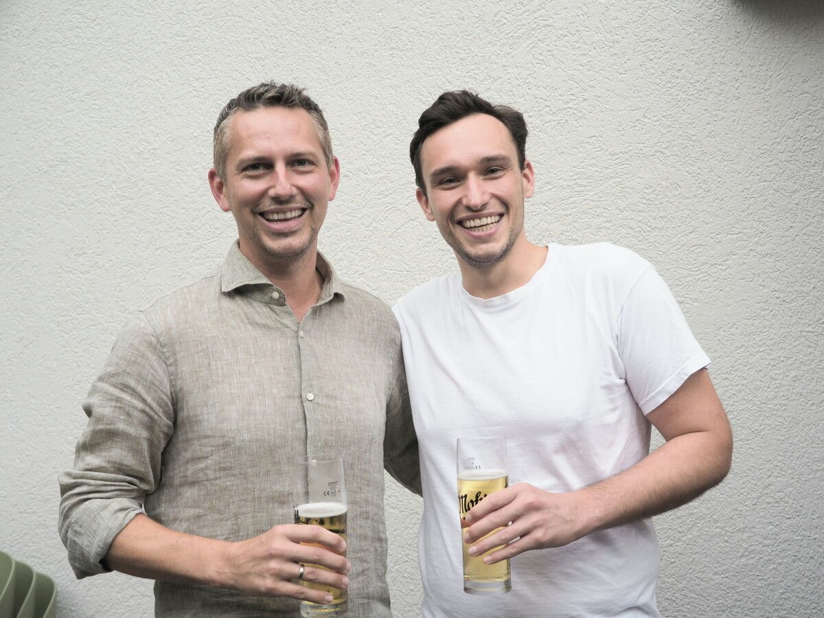 Die Zahnärzte Joachim Klien und Lucca Mangold unterhielten sich bestens.