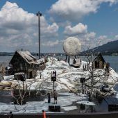 Auf der Festspielbühne wird der „Freischütz“ geprobt