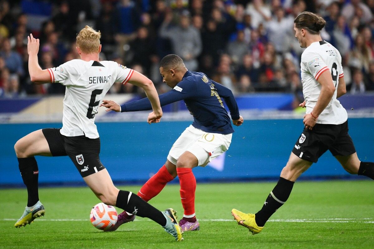 Frankreichs Star Kylian Mbappé gilt es für Seiwald, Sabitzer und Co. heute im Verbund zu entschärfen.ap