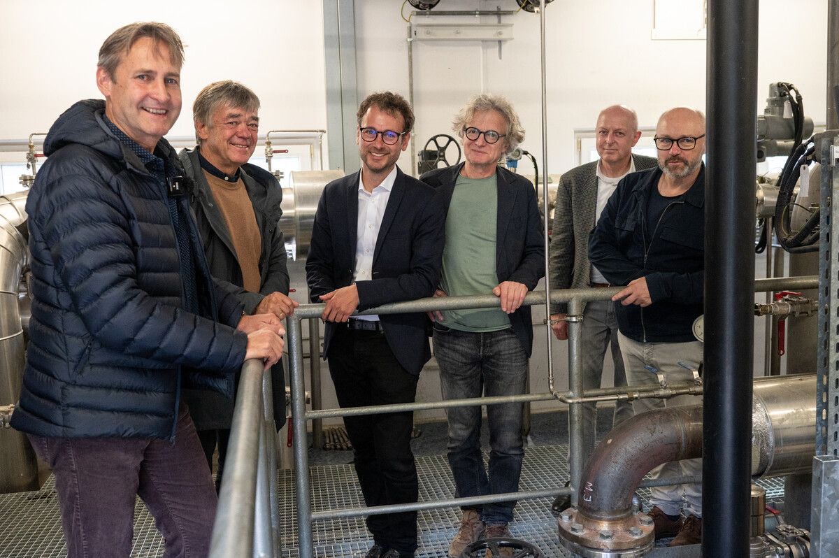 Helmut Mangold (l.) und Andreas Most (2. v. l.) mit der Delegation aus Vorarlberg. VLK/Serra