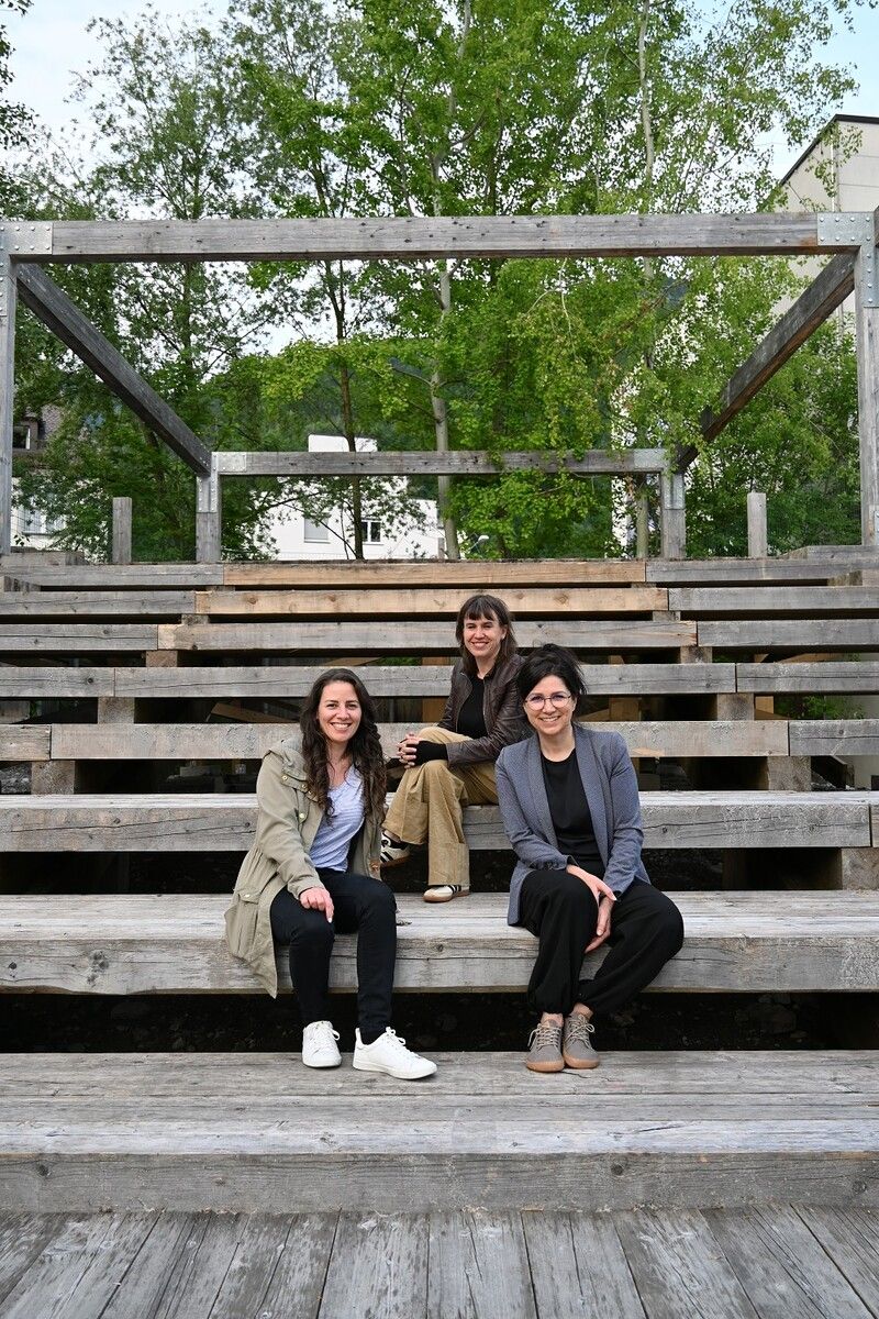 Kulturamtsleiterin Daniela Beck mit den Organisatorinnen Daniela Viktoria Jochum und Marlies Stark. stadt bludenz