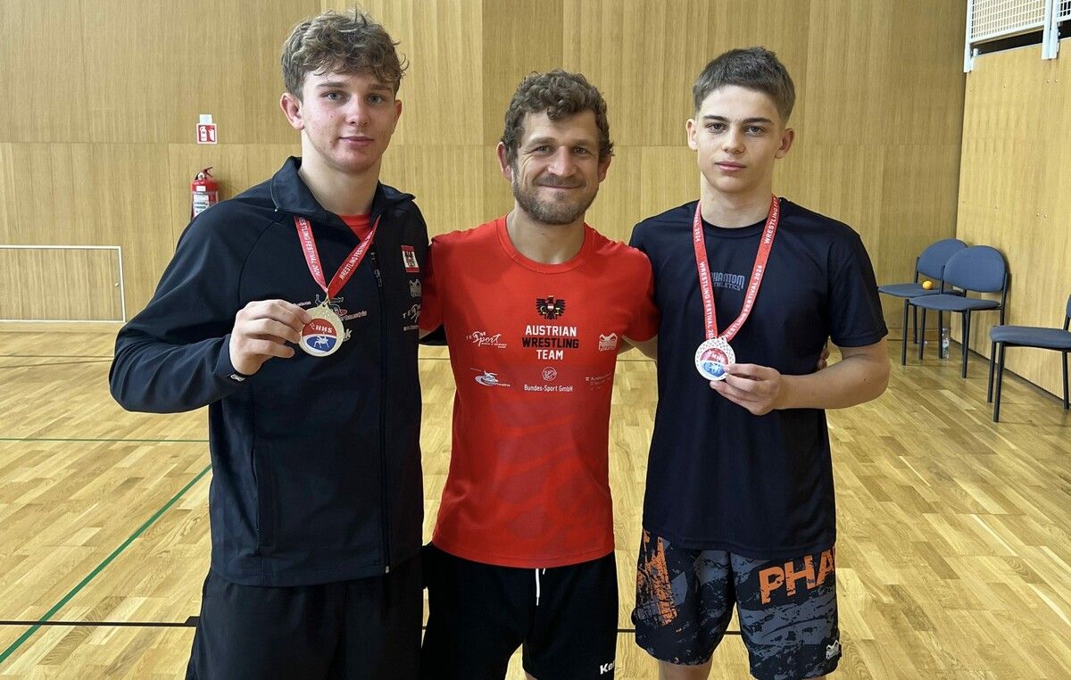 Lars Matt (l.) und Daniel Struzinjski (r.) standen in Porec auf dem Podium. privat