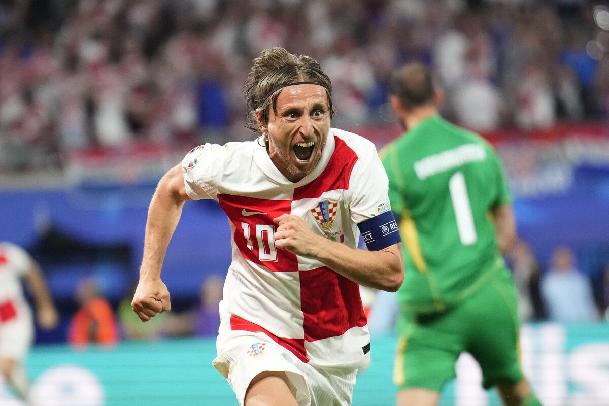 Mit dem Führungstreffer gegen Italien kürte sich Luka Modric zum ältesten Torschützen der EM-Historie.GEPA