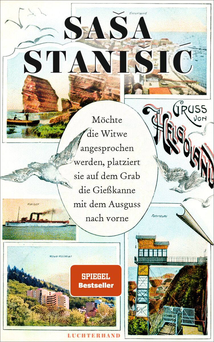 Möchte die Witwe angesprochen werden, platziert sie auf dem Grab die Gießkanne mit dem Ausguss nach vorne.
            Saša Stanišić, Luchterhand, 256 Seiten