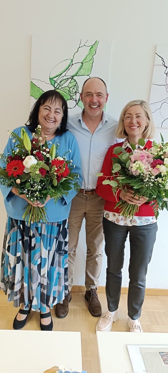 Olga Pircher übergab ihr Amt an Mag. Karin Fritz, neu im Vorstand sind Mag. Christof Thöny und Sabine Grohs.VHS Bludenz