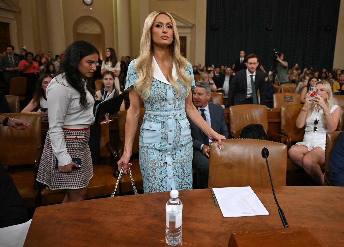 Paris Hilton hat im Kongress in Washington auch ihre eigenen Missbrauchserfahrungen in Jugendeinrichtungen beschrieben. AFP