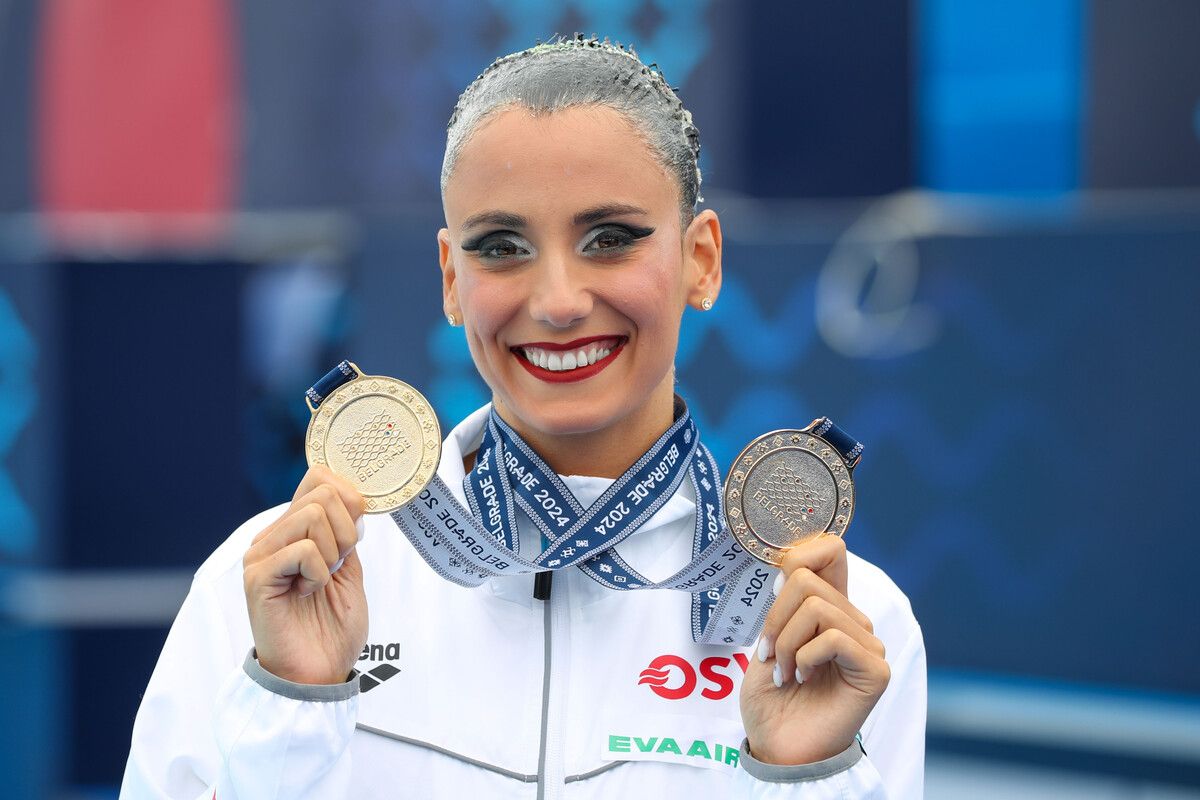 Synchronschwimmerin Vasiliki „Vaso“ Alexandri kürte sich in Belgard zur Doppel-Europameisterin.GEPA