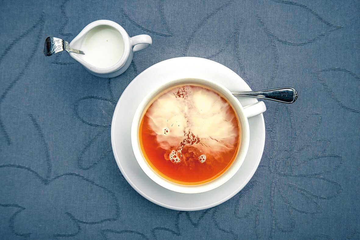 Zum Tee gehört in Ostfriesland ein ordentlicher Schluck Sahne.Shutterstock