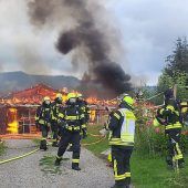 Vier Verletzte bei Großbrand im Allgäu