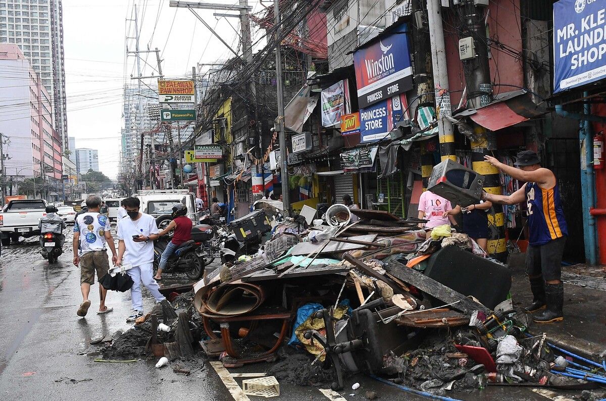 Auch in Manila hat „Gaemi“ schwere Schäden angerichtet. AFP