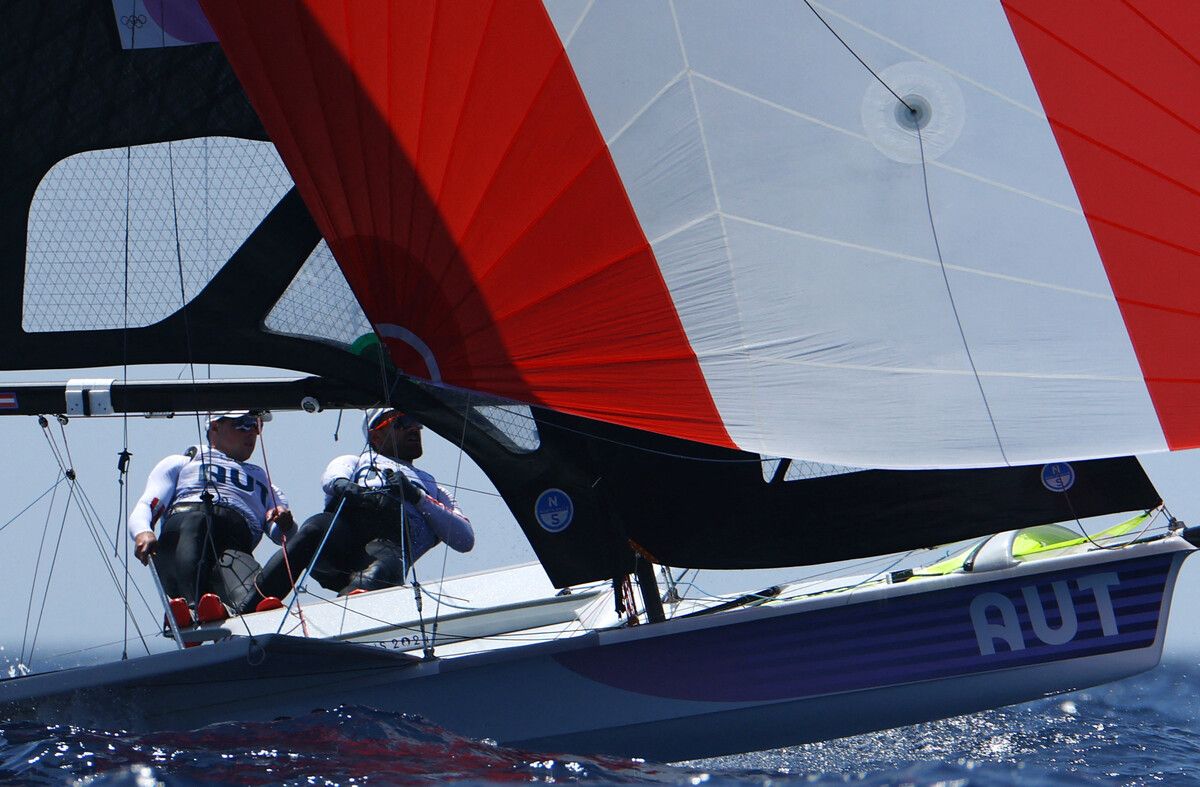 Benjamin Bildstein und David Hussl fanden nicht das richtige Rezept am Start.World Sailing