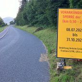 Zwei Totalsperren im Raum Feldkirch