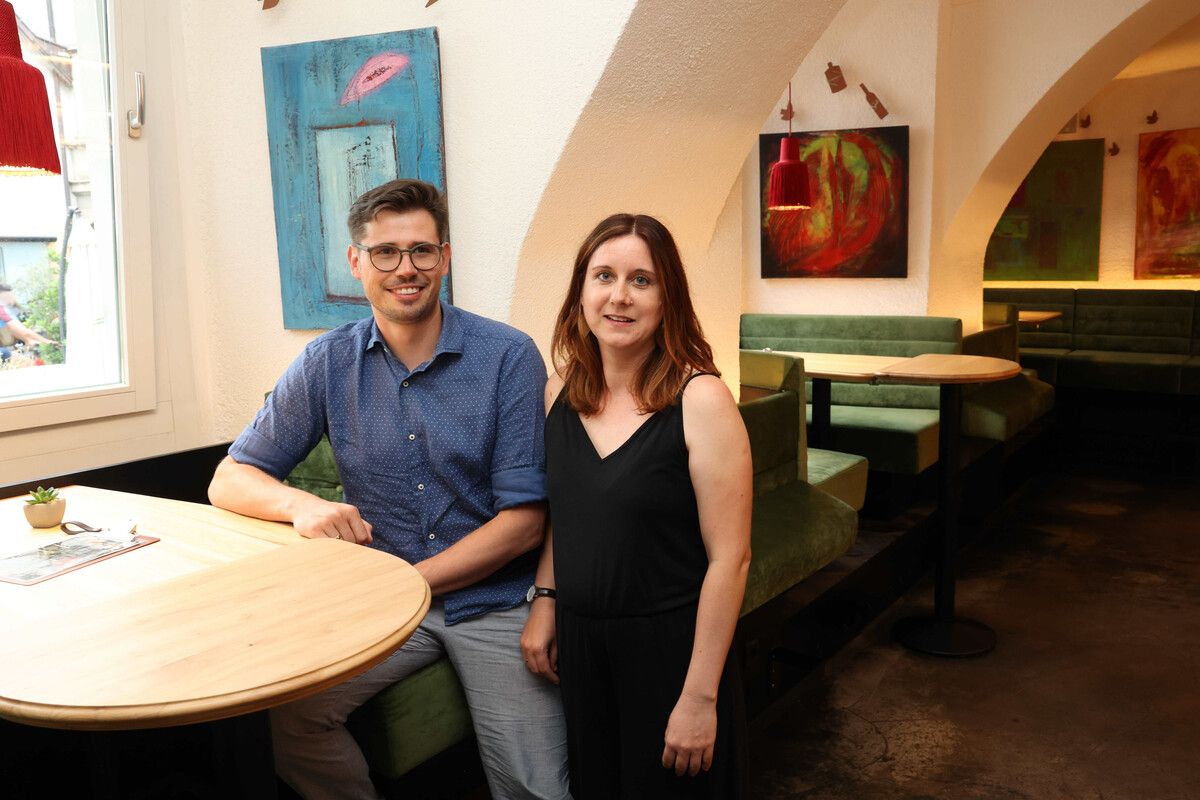 Grafiker Matthias Buttazoni und Gattin Sarah.