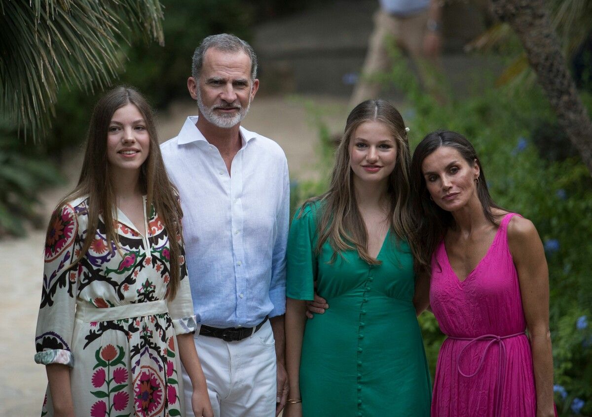 Infantin Sofía, König Felipe, Kronprinzessin Leonor und Königin Letizia verbringen ihren Sommerurlaub traditionell auf Mallorca. AFP