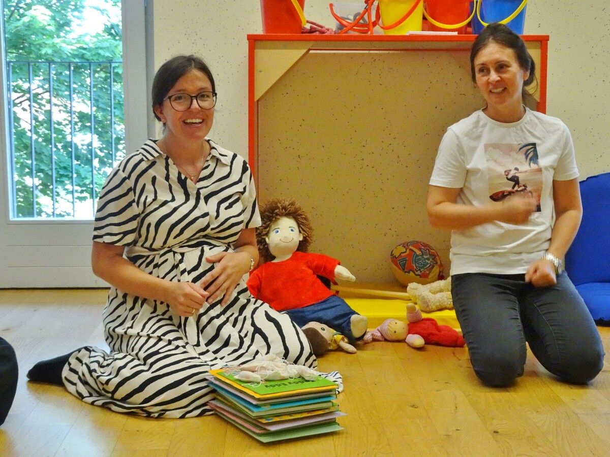 Letzten Freitag verabschiedete sich Maja Pollak bei ihren Purzelbaum-Mamas und -Kindern in die Babypause.