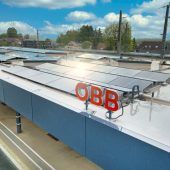 Photovoltaikanlage auf Bahnhofsdach