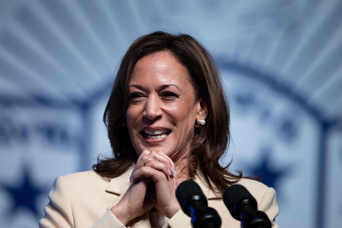 Vizepräsidentin Harris ist aktuell die einzige Anwärterin der Demokraten.AFP