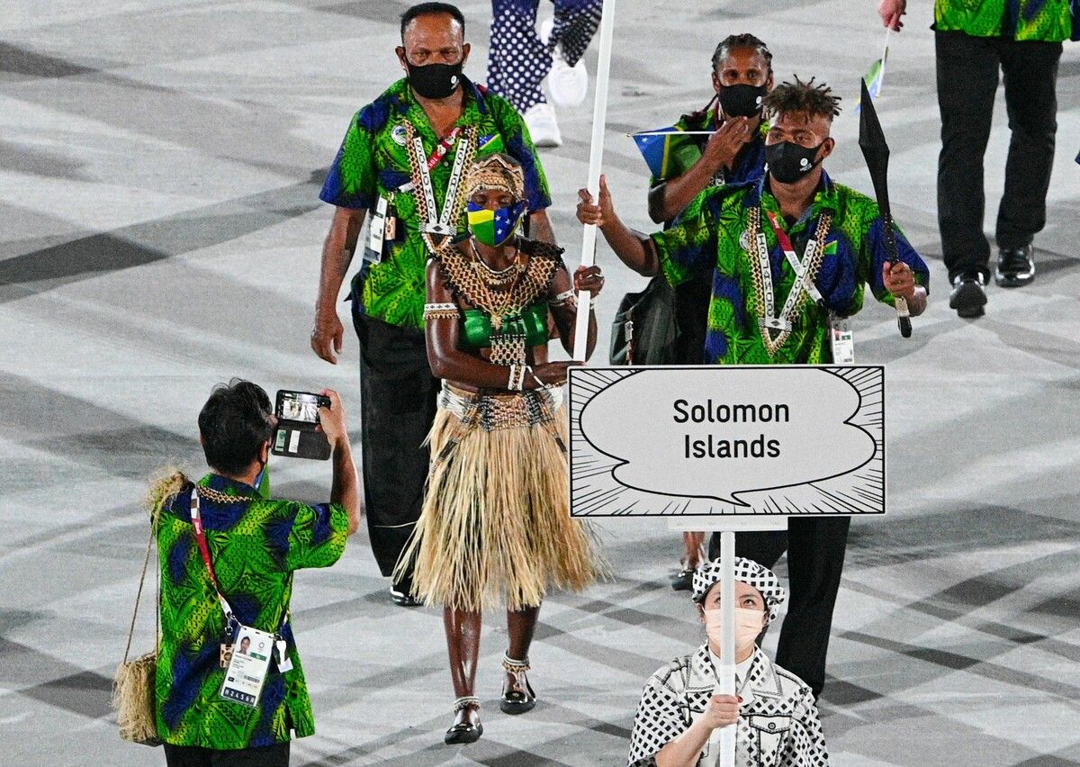 2021 in Tokio war Sharon Firisua Fahnenträgerin.APA