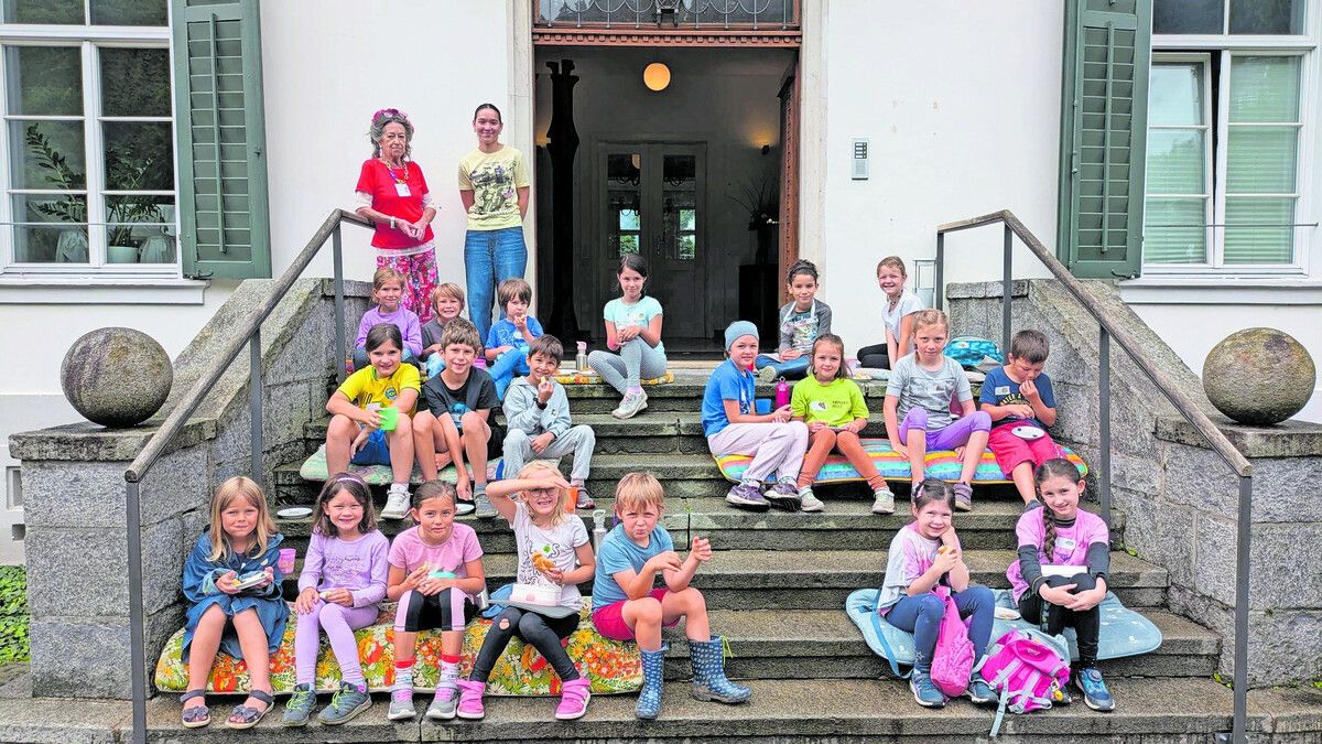 Bei den Maltagen kannte die Kreativität der jungen Künstlerinnen und Künstler keine ­Grenzen. ⇒Villa Falkenhorst
