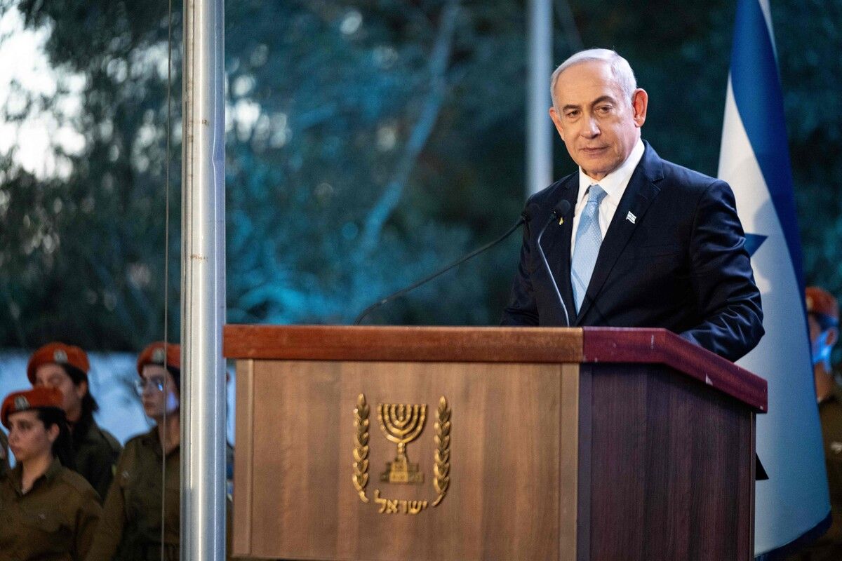 Benjamin Netanyahu sprach über den Terroranschlag am 7. Oktober.⇒AFP