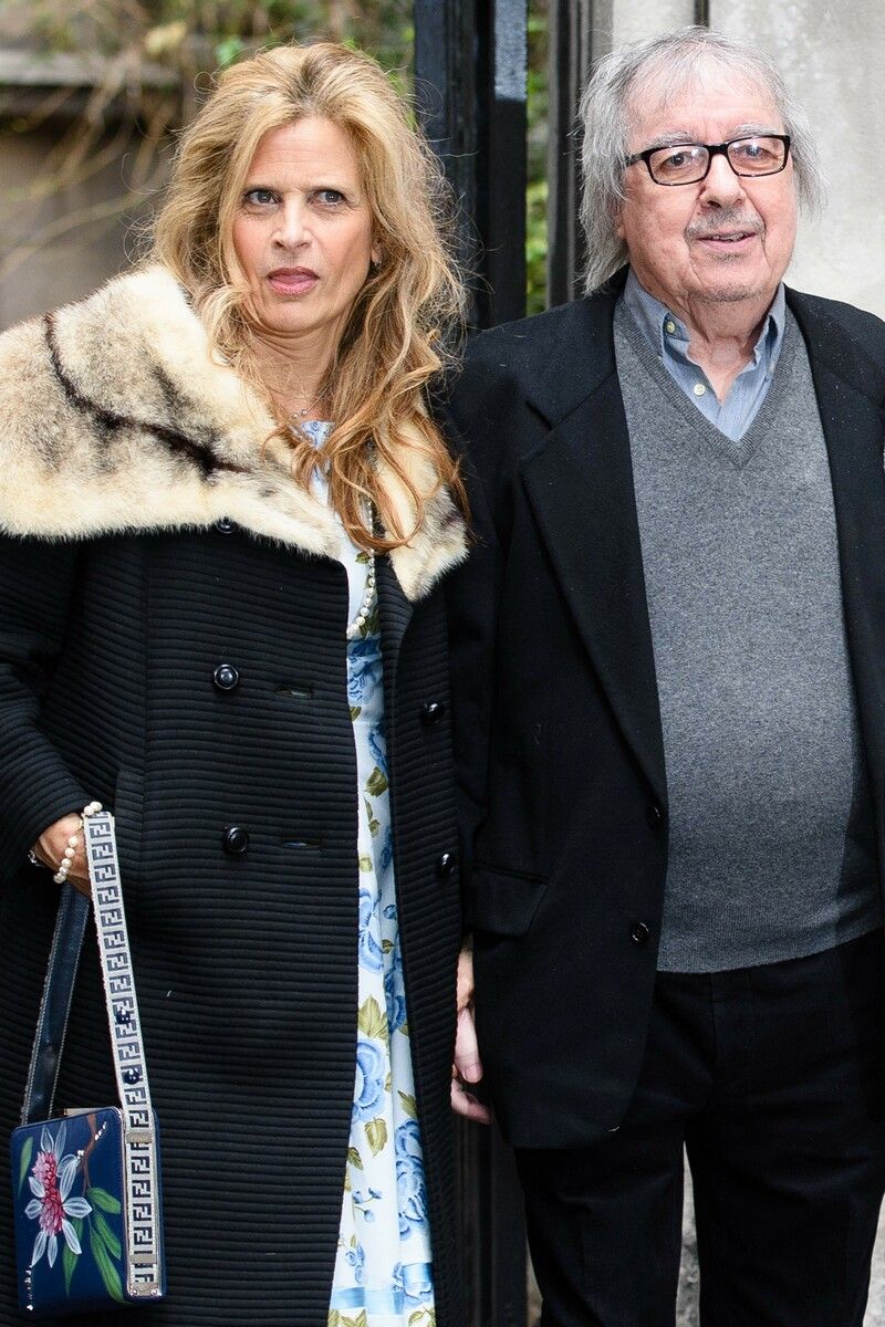 Bill Wyman mit seiner Frau Suzanna im Jahr 2016 auf der Hochzeit von Rupert Murdoch und Jerry Hall. AFP