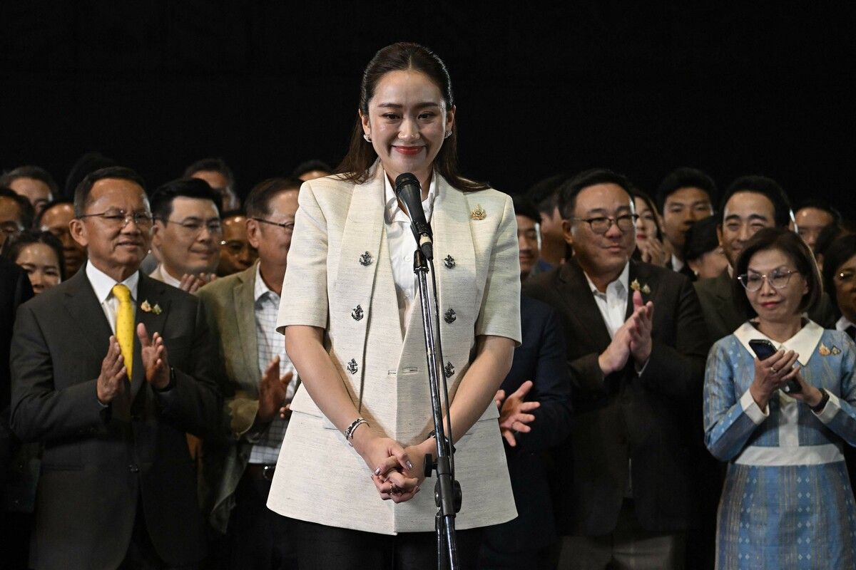 Das ist Thailands neue Premierministerin Paetongtarn Shinawatra. Die 37-Jährige ist die Tochter des ehemaligen Regierungschefs. AFP