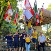Im Europa-Park weht jetzt auch die Vorarlberger Fahne