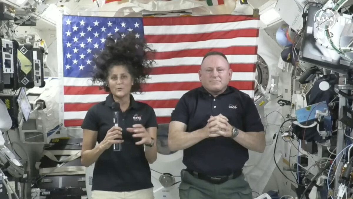 Den beiden Raumfahrern auf der ISS gehe es gut, betont die NASA. ⇒ap