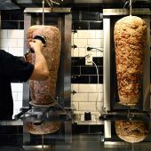Aktion mit scharf beim Kebab