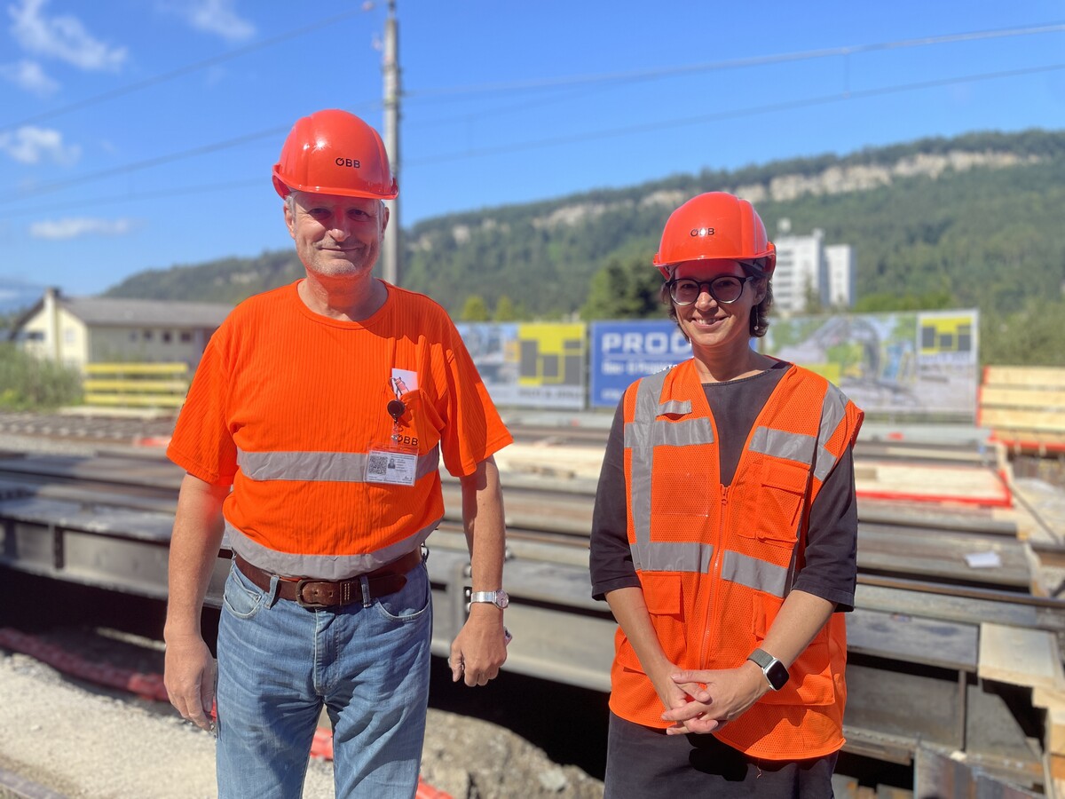 Die beiden Projektkoordinatoren der ÖBB: Thomas Gelbmann und Eva Holzer-Friedrich.