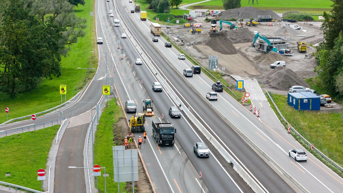 Die Fahrstreifen bei Dornbirn-Nord wurden geändert.⇒ VN/STIPLOVSEK