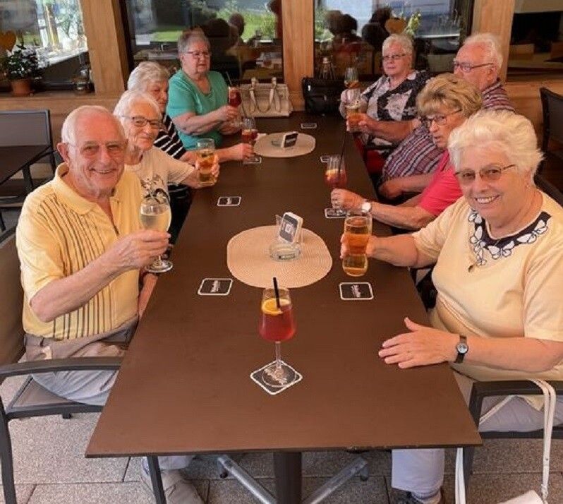Die Mitglieder des PVÖ Koblach genossen eine entspannte Zeit im Café Grubwieser in Altach. ⇒PVÖ Koblach
