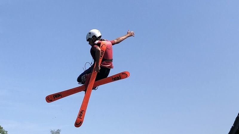 Die Sprünge auf den Schanzen im Freestyle-Zentrum begeisterten.Krojer