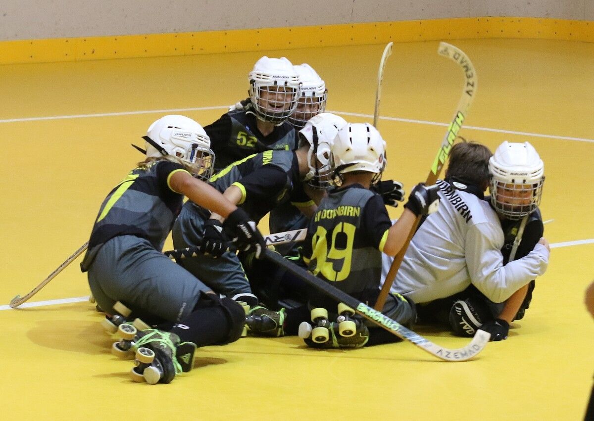 Dornbirns Rollhockey-Nachwuchs hatte allen Grund zum Jubeln.