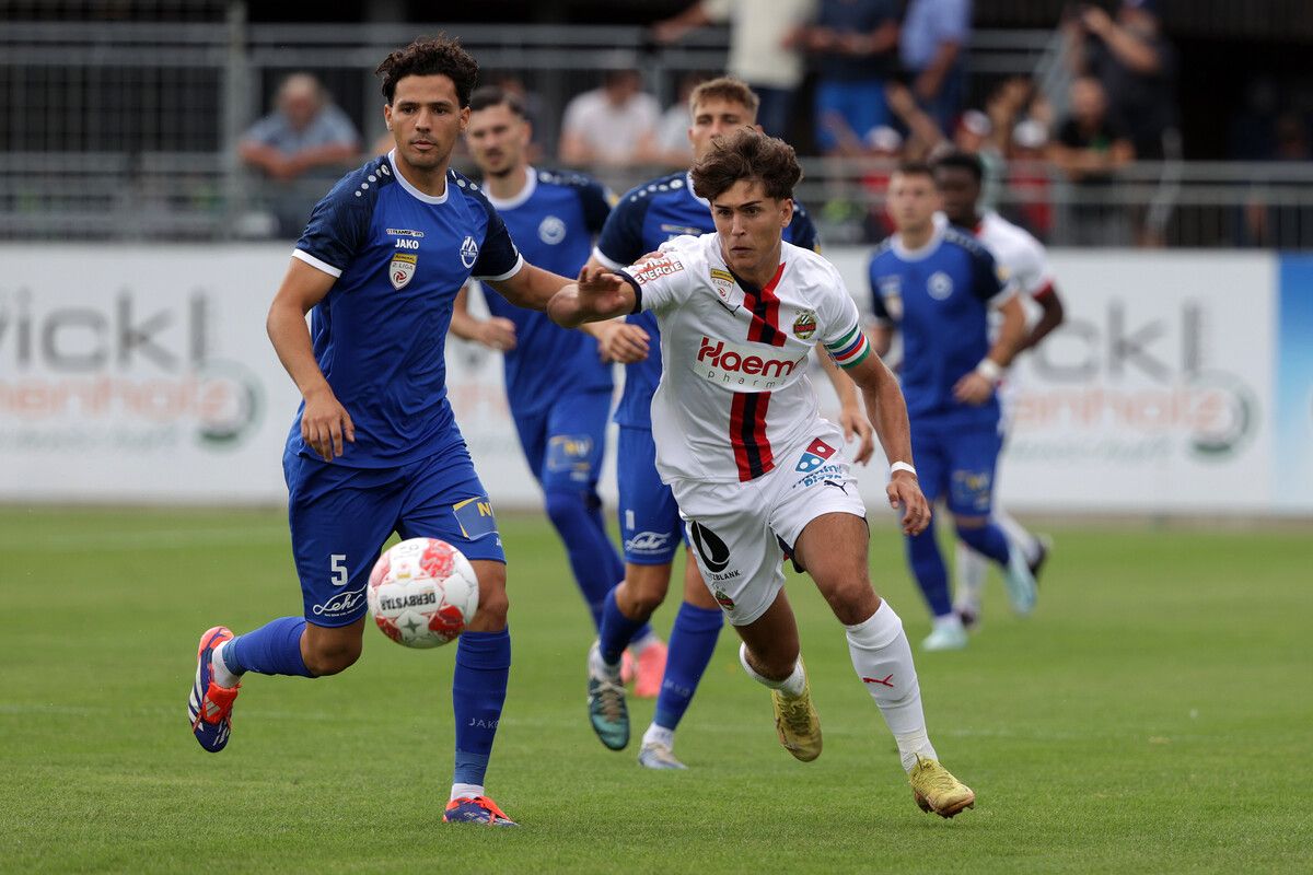 Dragan Marceta (l.) trifft heute mit dem SV Horn auf Austria Lustenau, für die er insgesamt 42 Pflichtspiele bestritt.⇒gepa