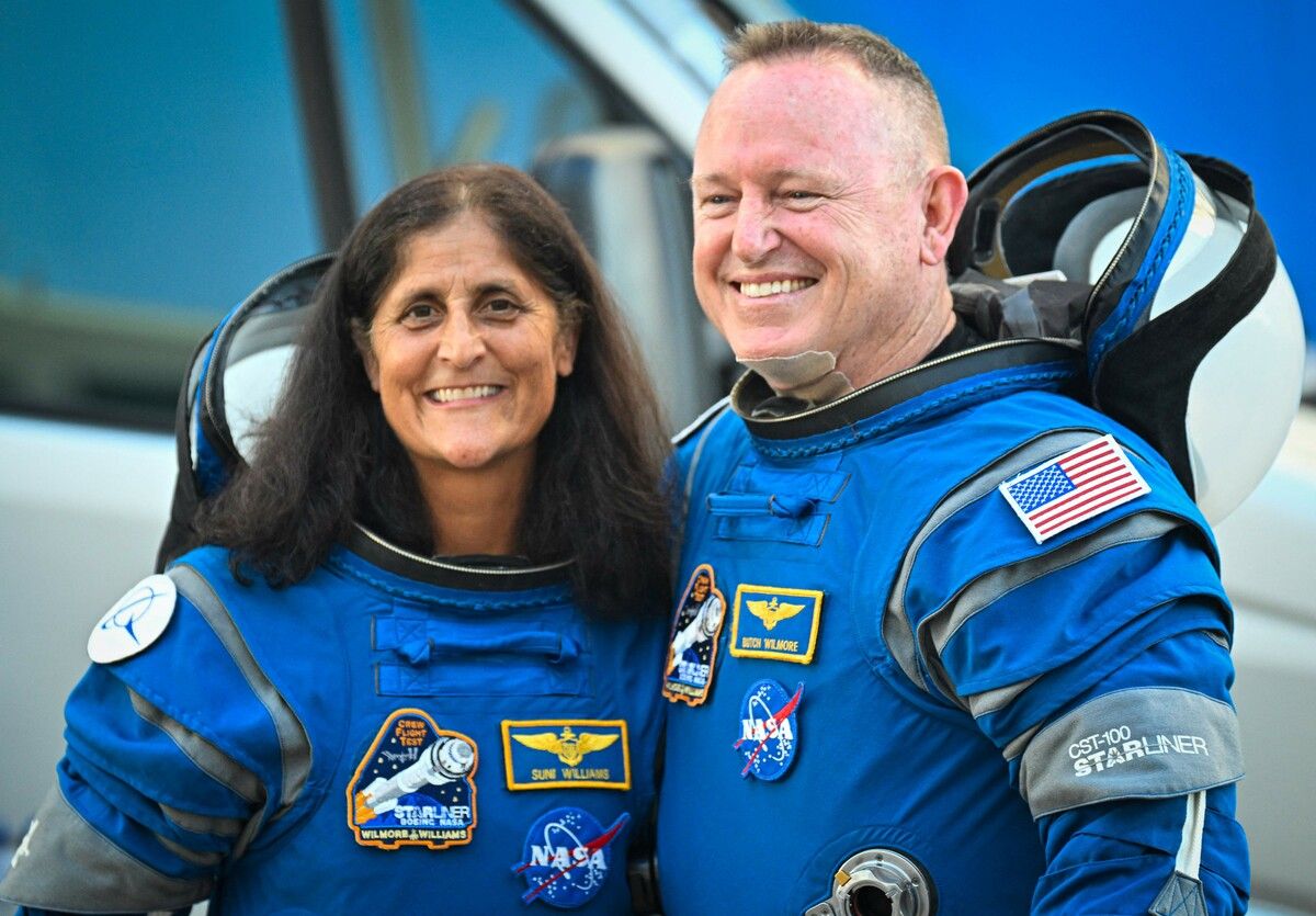Suni Williams und Butch Wilmore sind seit Juni an Bord der ISS.⇒AFP