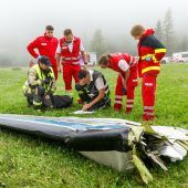 Sämtliche Wrackteile nach Flugunfall in Brand geborgen
